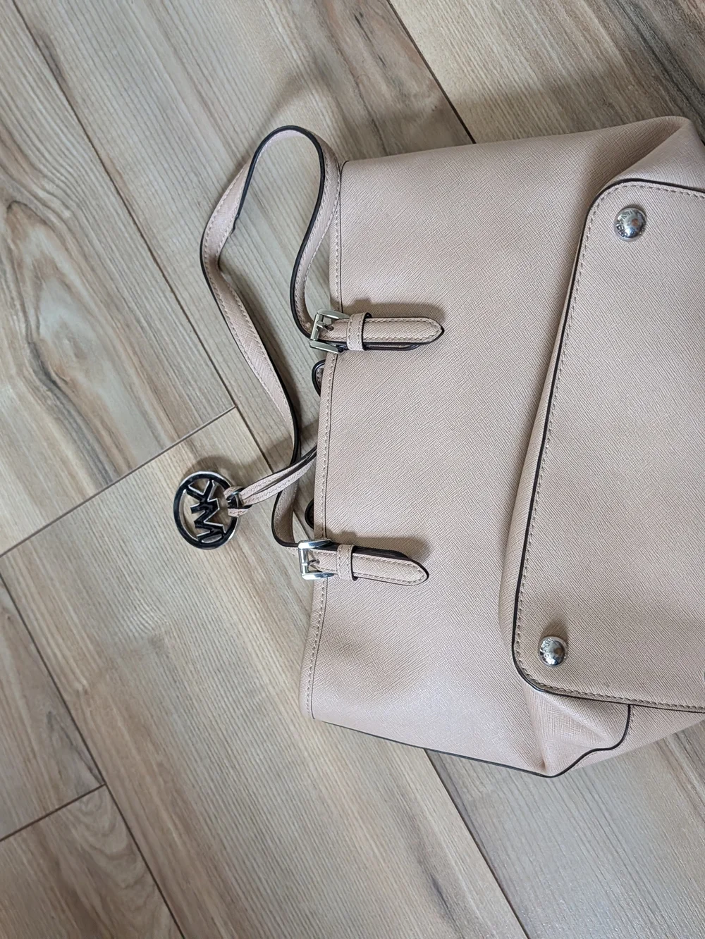 Michael Kors Pale Pink Saffiano Leather Shoulder Bag